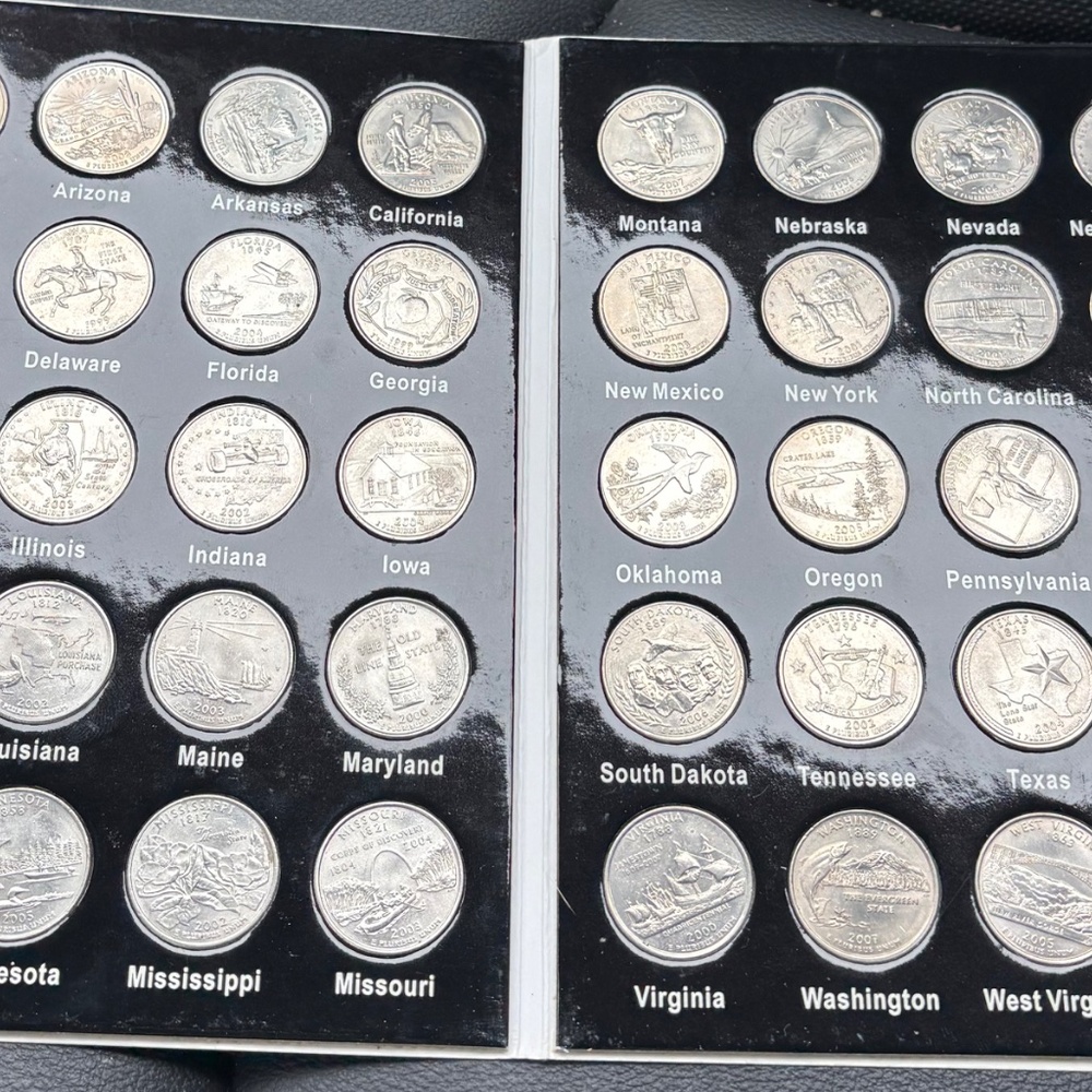 3 Full Sets of 50 State Quarter Collections with Book Holder - Picture 12 of 13